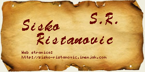 Sisko Ristanović vizit kartica